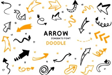 Arrow Doodle by Bee piyanuch — Dingbats Font — thumbnail 1