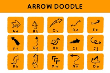 Arrow Doodle by Bee piyanuch — Dingbats Font — thumbnail 2