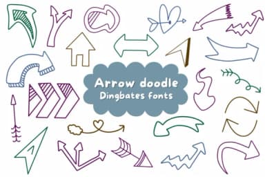 Arrow Doodle by Natchuta — Dingbats Font — thumbnail 1