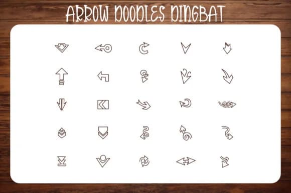 Arrow Doodles by CraftedType Studio — Dingbats Font