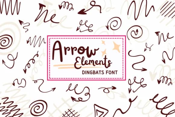 Arrow Elements by PraewDesigns — Dingbats Font