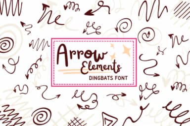 Arrow Elements by PraewDesigns — Dingbats Font — thumbnail 1