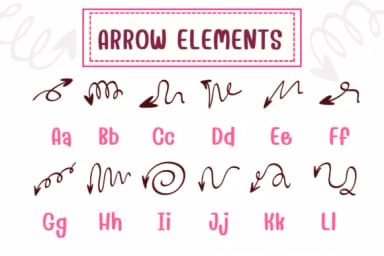 Arrow Elements by PraewDesigns — Dingbats Font — thumbnail 2