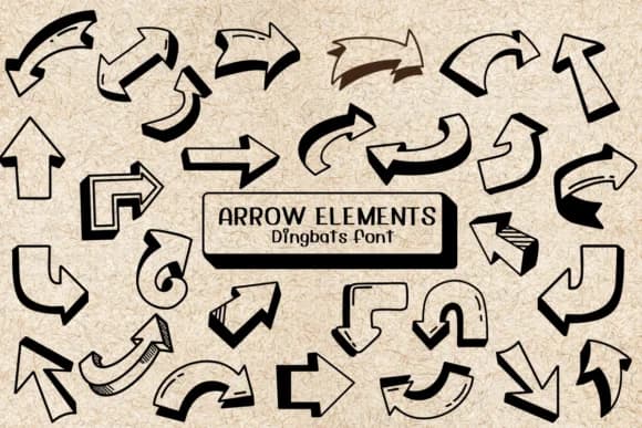 Arrow Elements by Ketsarin — Dingbats Font