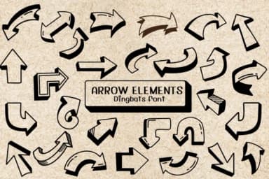 Arrow Elements by Ketsarin — Dingbats Font — thumbnail 1