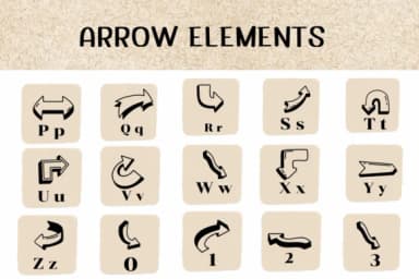 Arrow Elements by Ketsarin — Dingbats Font — thumbnail 3