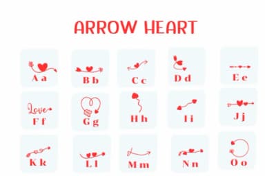 Arrow Heart by Ketsarin — Dingbats Font — thumbnail 2