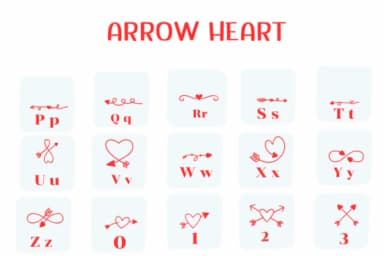 Arrow Heart by Ketsarin — Dingbats Font — thumbnail 3