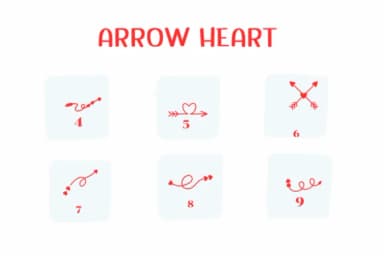 Arrow Heart by Ketsarin — Dingbats Font — thumbnail 4