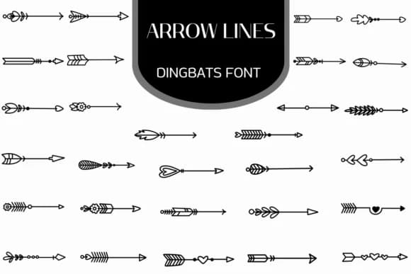 Arrow Lines by Heartcraft Atelier — Dingbats Font