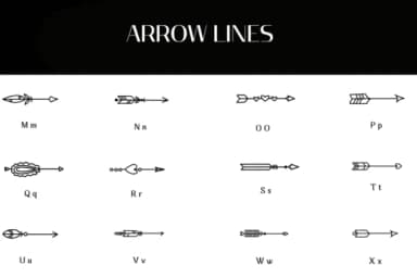 Arrow Lines by Heartcraft Atelier — Dingbats Font — thumbnail 3