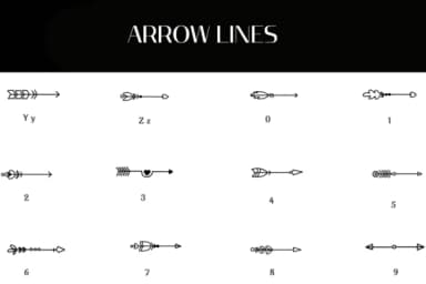 Arrow Lines by Heartcraft Atelier — Dingbats Font — thumbnail 4