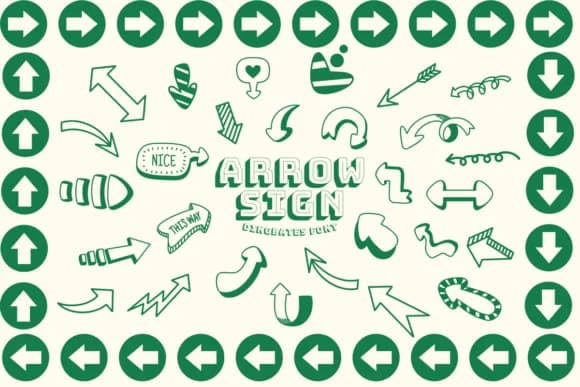 Arrow Sign by Chonada — Dingbats Font