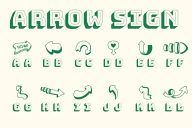 Arrow Sign by Chonada — Dingbats Font — thumbnail 2