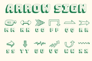Arrow Sign by Chonada — Dingbats Font — thumbnail 3