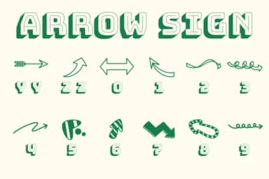 Arrow Sign by Chonada — Dingbats Font — thumbnail 4