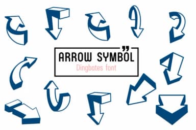 Arrow Symbol by Chada Art — Dingbats Font — thumbnail 1