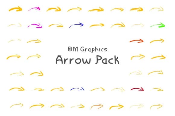 BM Graphics - Arrows by GraphicsBam Fonts — Dingbats Font