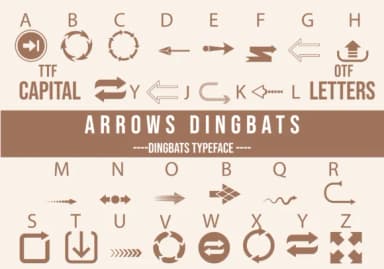 Arrows Dingbats by Minimalistartstudio — Dingbats Font — thumbnail 2