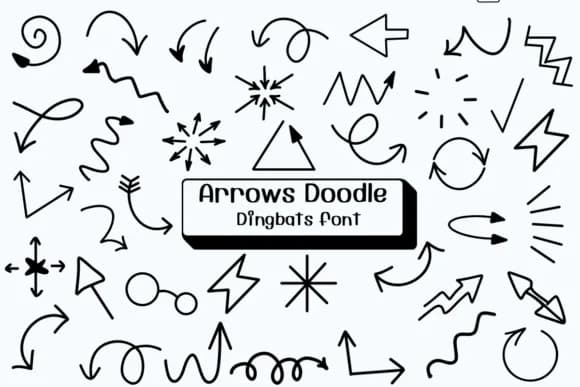 Arrows Doodle by Ketsarin — Dingbats Font