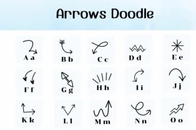 Arrows Doodle by Ketsarin — Dingbats Font — thumbnail 2
