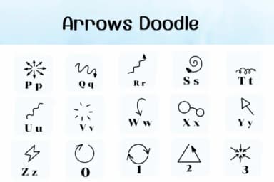 Arrows Doodle by Ketsarin — Dingbats Font — thumbnail 3