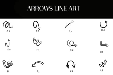 Arrows Line Art by Heartcraft Atelier — Dingbats Font — thumbnail 2