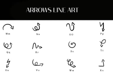 Arrows Line Art by Heartcraft Atelier — Dingbats Font — thumbnail 3