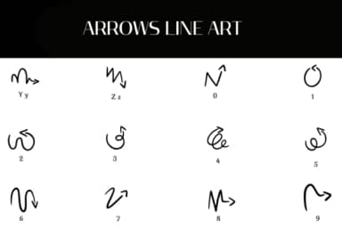 Arrows Line Art by Heartcraft Atelier — Dingbats Font — thumbnail 4