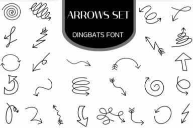 Arrows Set by Heartcraft Atelier — Dingbats Font — thumbnail 1