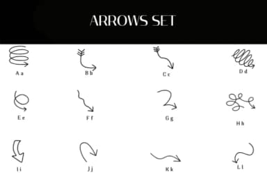 Arrows Set by Heartcraft Atelier — Dingbats Font — thumbnail 2