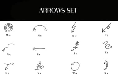 Arrows Set by Heartcraft Atelier — Dingbats Font — thumbnail 3