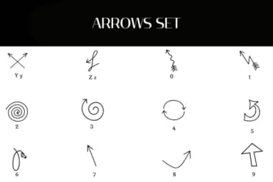 Arrows Set by Heartcraft Atelier — Dingbats Font — thumbnail 4
