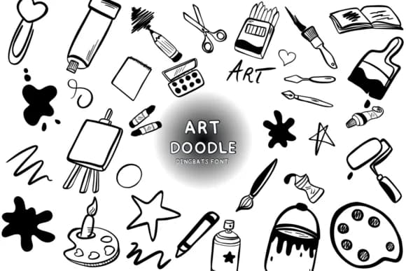 Art Doodle by Bee piyanuch — Dingbats Font