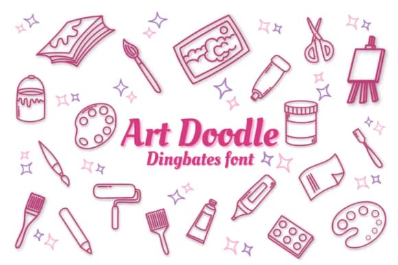 Art Doodle by Chonada — Dingbats Font