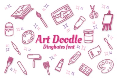 Art Doodle by Chonada — Dingbats Font — thumbnail 1
