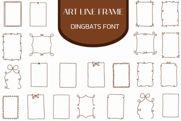 Art Line Frame by Heartcraft Atelier — Dingbats Font