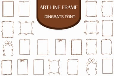 Art Line Frame by Heartcraft Atelier — Dingbats Font — thumbnail 1