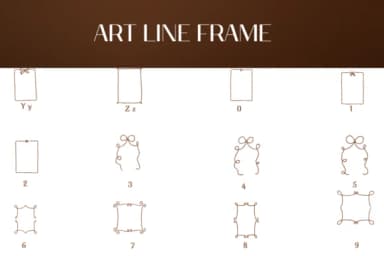 Art Line Frame by Heartcraft Atelier — Dingbats Font — thumbnail 4