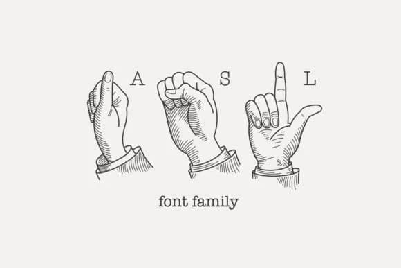 ASL Line by Kaer_cf — Dingbats Font