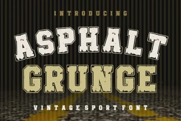 Asphalt Grunge by riki.studio — Slab Serif Font