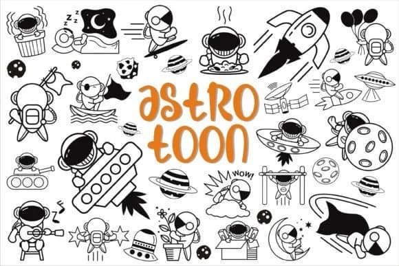 Astro Toon by edywiyonopp — Dingbats Font