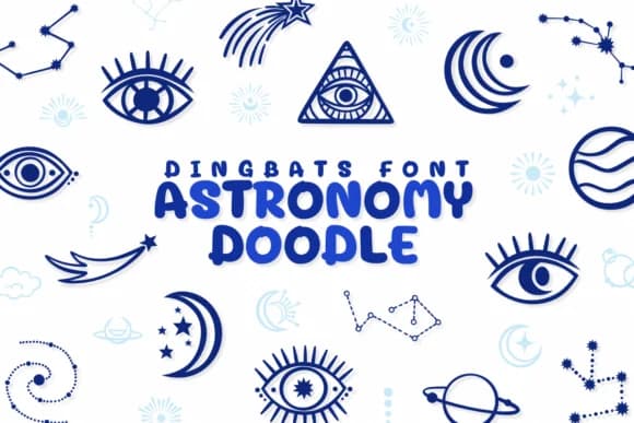 Astronomy Doodle by Chonada — Dingbats Font