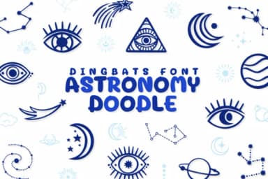 Astronomy Doodle by Chonada — Dingbats Font — thumbnail 1