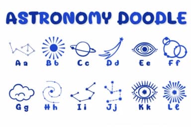 Astronomy Doodle by Chonada — Dingbats Font — thumbnail 2