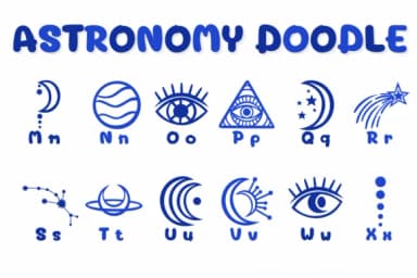 Astronomy Doodle by Chonada — Dingbats Font — thumbnail 3