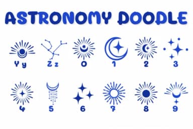 Astronomy Doodle by Chonada — Dingbats Font — thumbnail 4