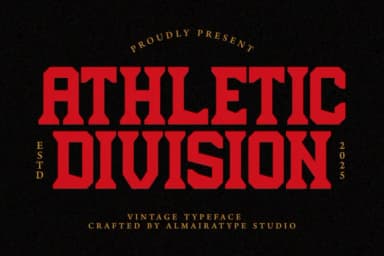 Athletic Division by Almairatype Studio — Slab Serif Font — thumbnail 1