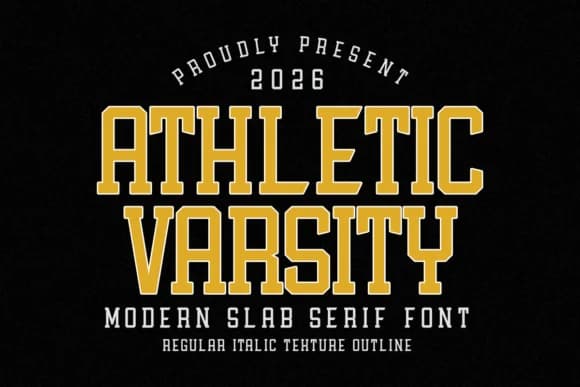Athletic Varsity by Almairatype Studio — Slab Serif Font