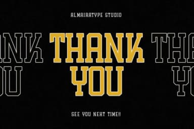 Athletic Varsity by Almairatype Studio — Slab Serif Font — thumbnail 6